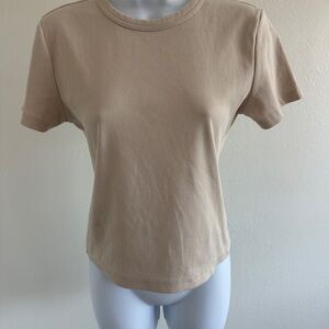 Zara Light Brown Short Sleeve Tee